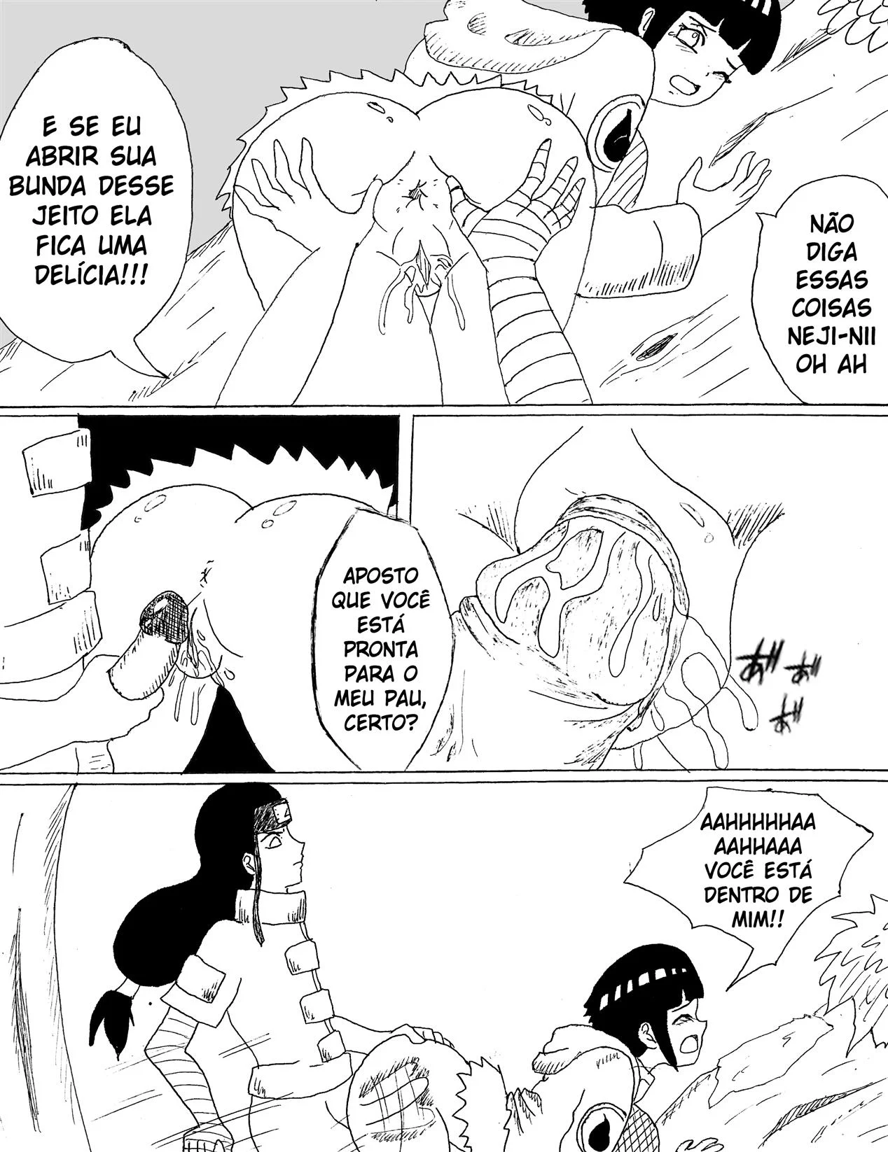 Hentai Explícito: Hyugas Em Orgia Selvagem no Mundo Ninja