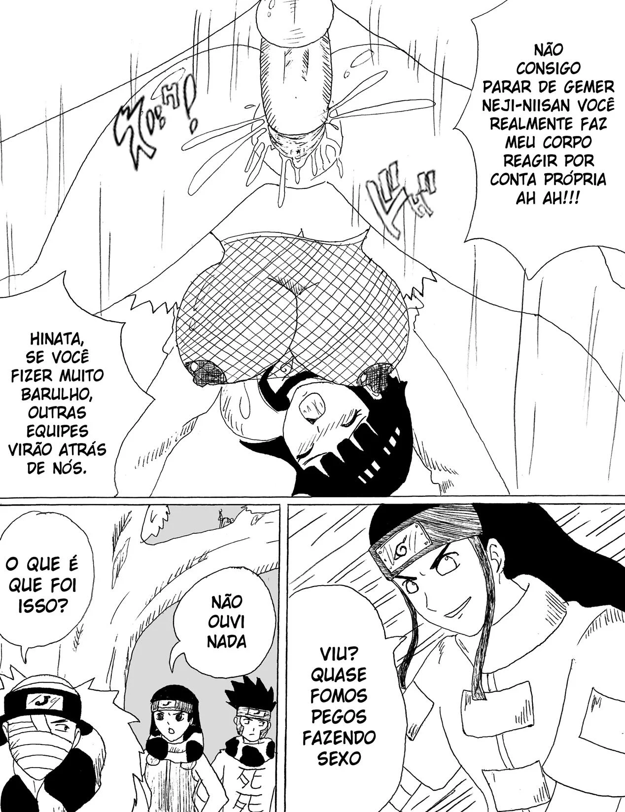 Hentai Explícito: Hyugas Em Orgia Selvagem no Mundo Ninja