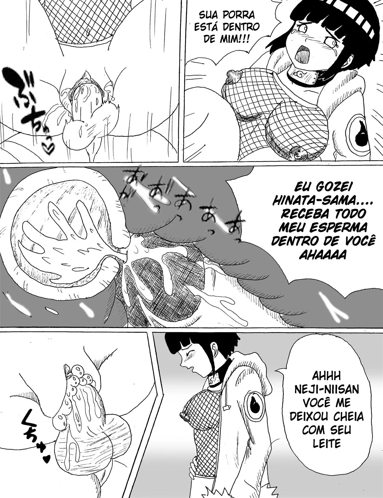 Hentai Explícito: Hyugas Em Orgia Selvagem no Mundo Ninja