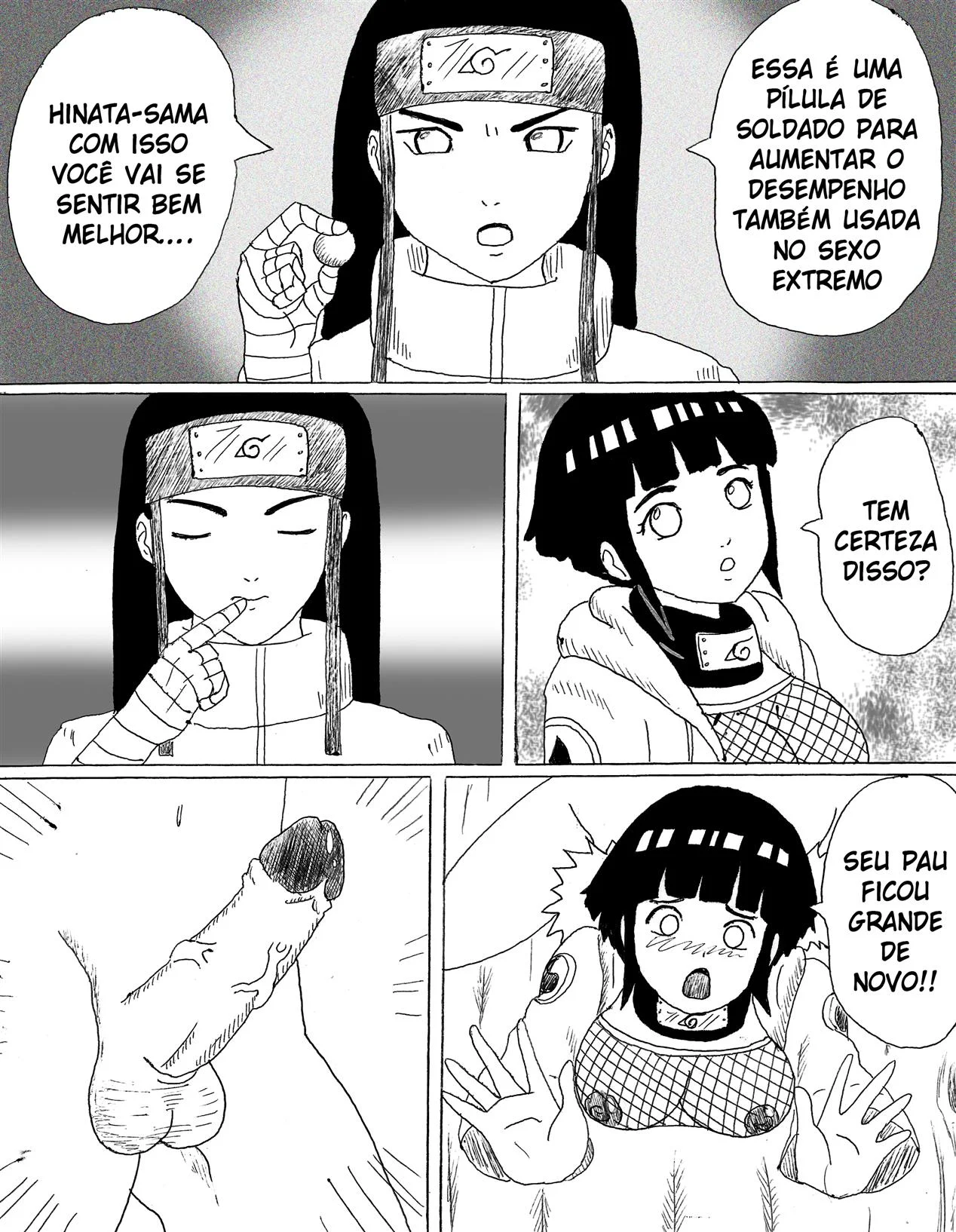 Hentai Explícito: Hyugas Em Orgia Selvagem no Mundo Ninja