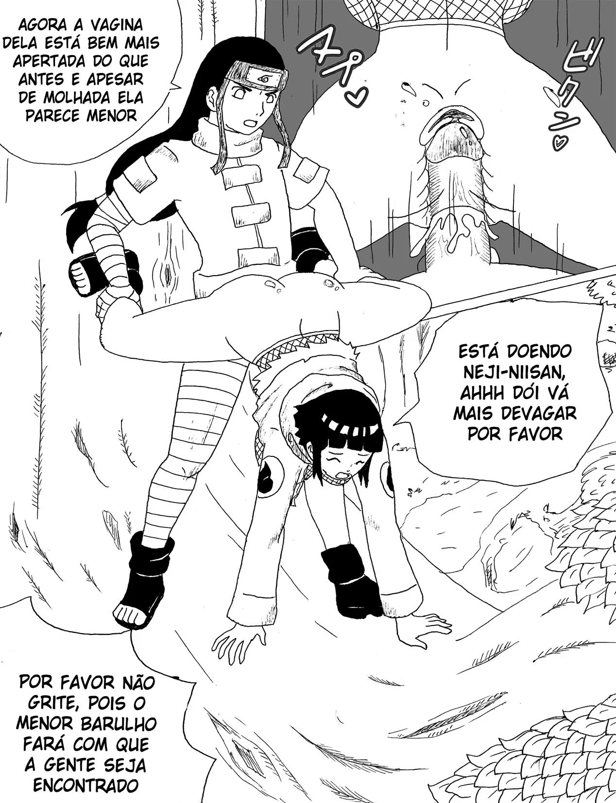 Hentai Explícito: Hyugas Em Orgia Selvagem no Mundo Ninja