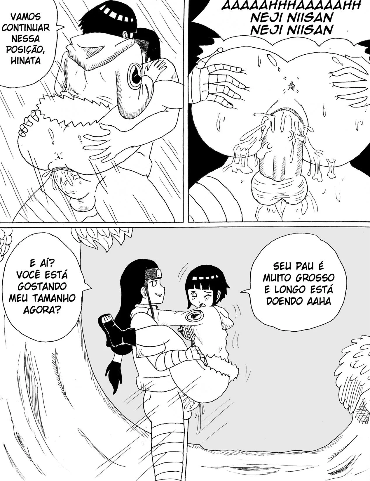 Hentai Explícito: Hyugas Em Orgia Selvagem no Mundo Ninja