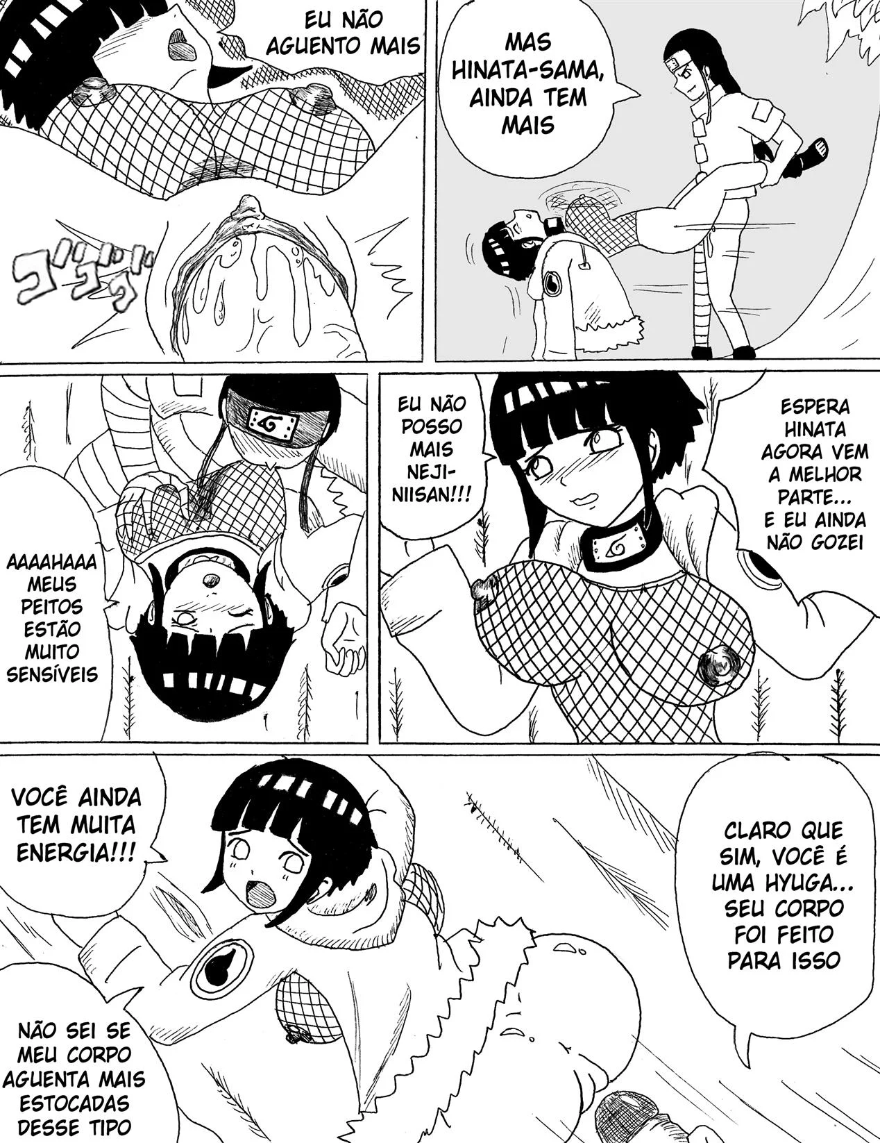 Hentai Explícito: Hyugas Em Orgia Selvagem no Mundo Ninja