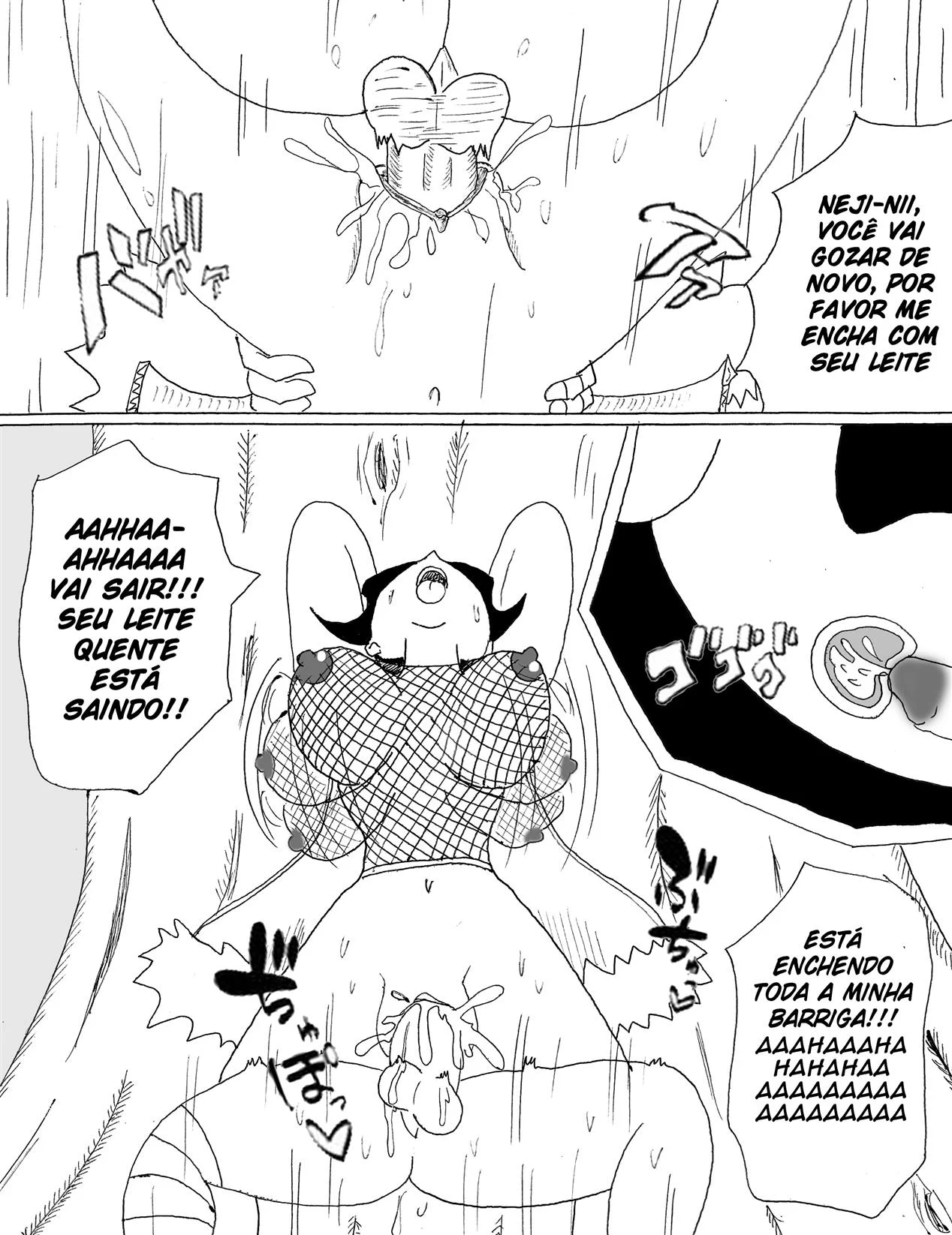 Hentai Explícito: Hyugas Em Orgia Selvagem no Mundo Ninja