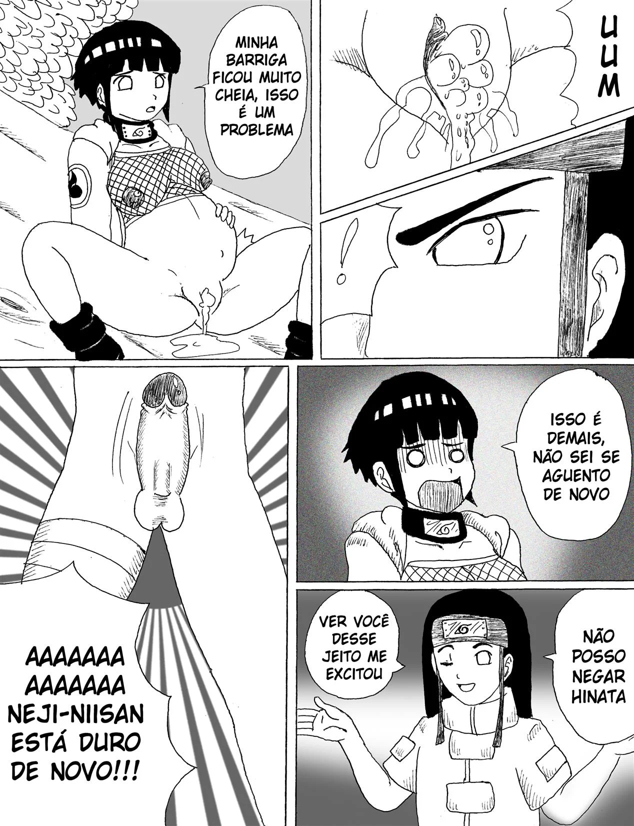 Hentai Explícito: Hyugas Em Orgia Selvagem no Mundo Ninja