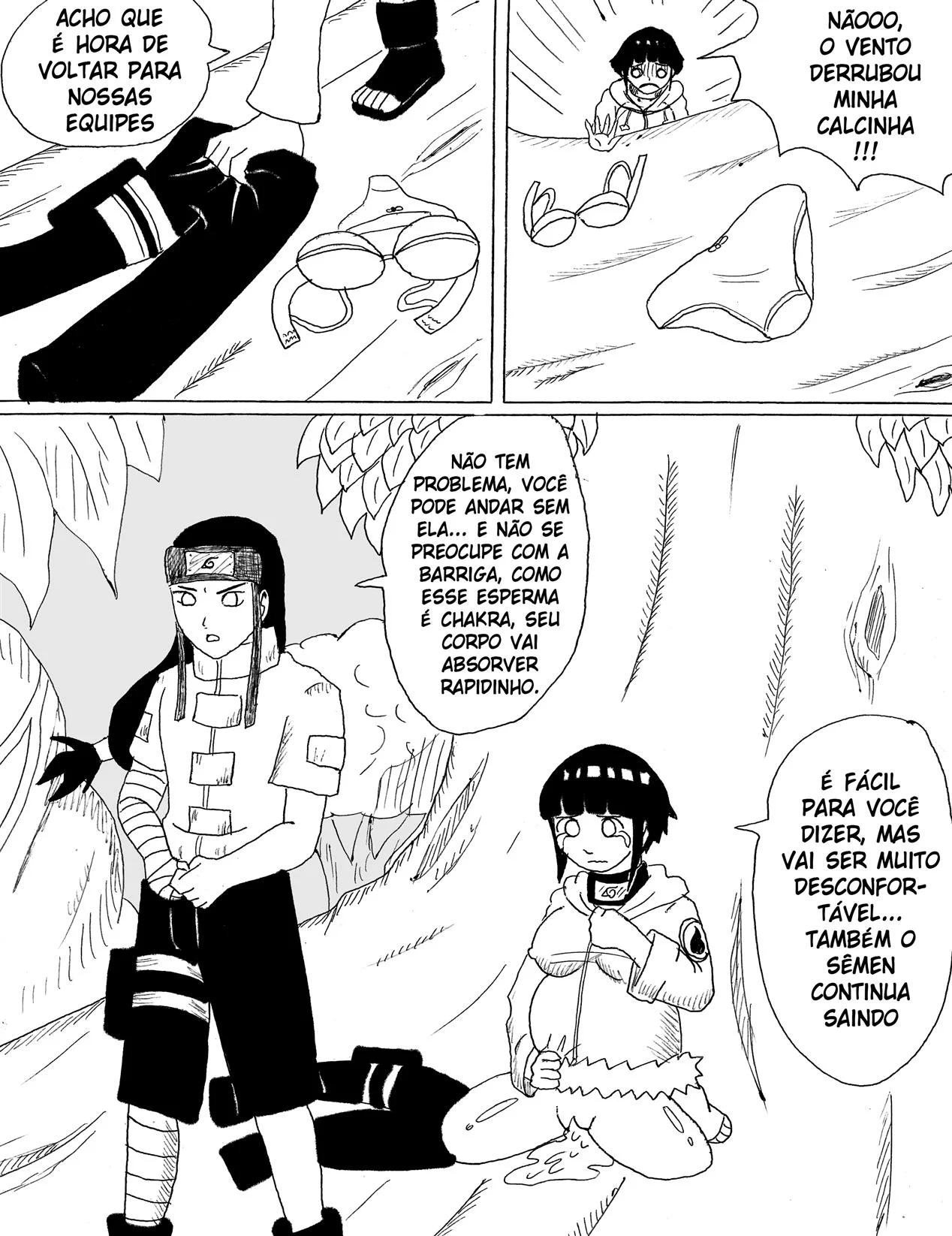 Hentai Explícito: Hyugas Em Orgia Selvagem no Mundo Ninja