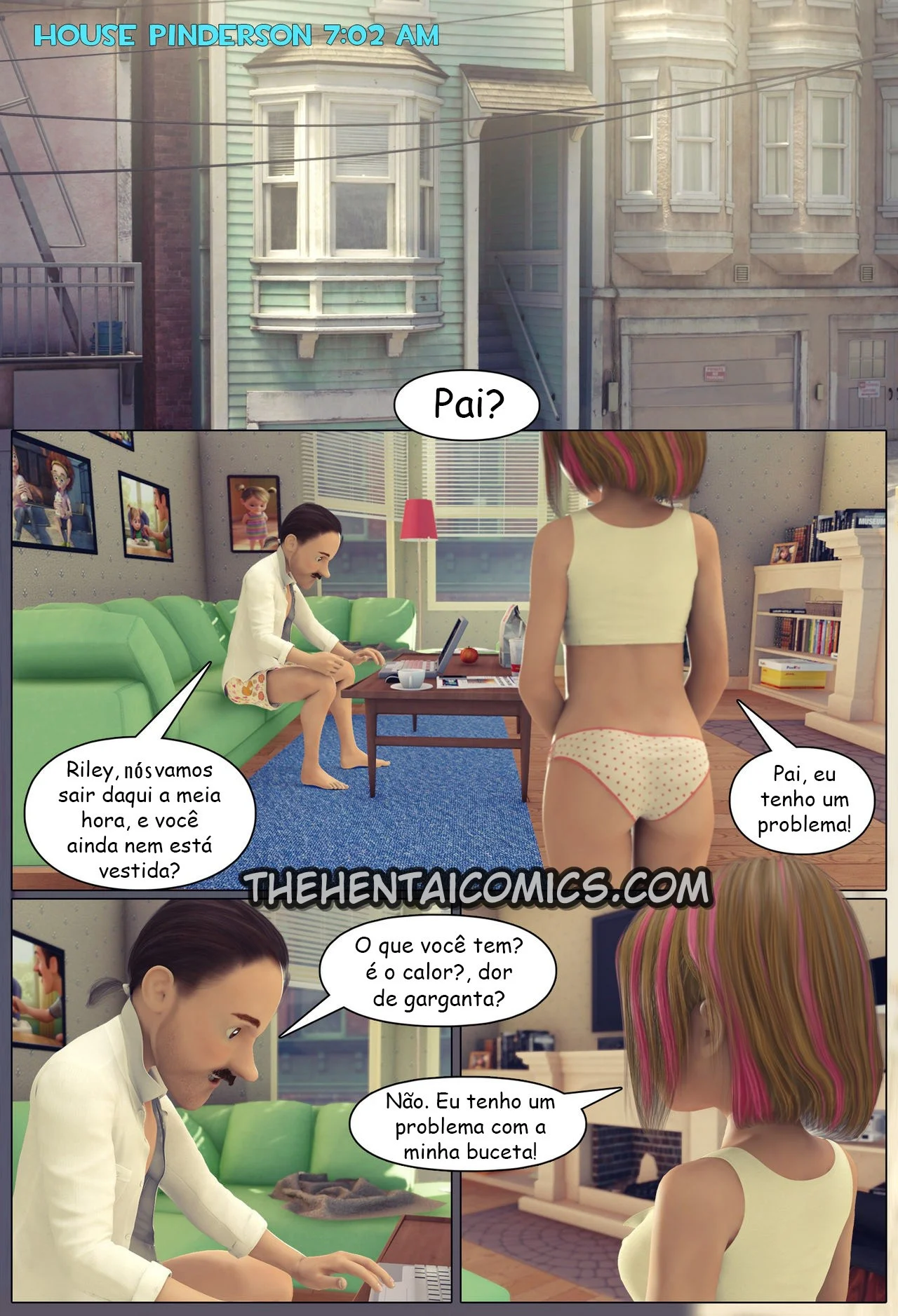 Logon: O Preço do Prazer Proibido - Hentai Pai e Filha em HQ 3D Explícita