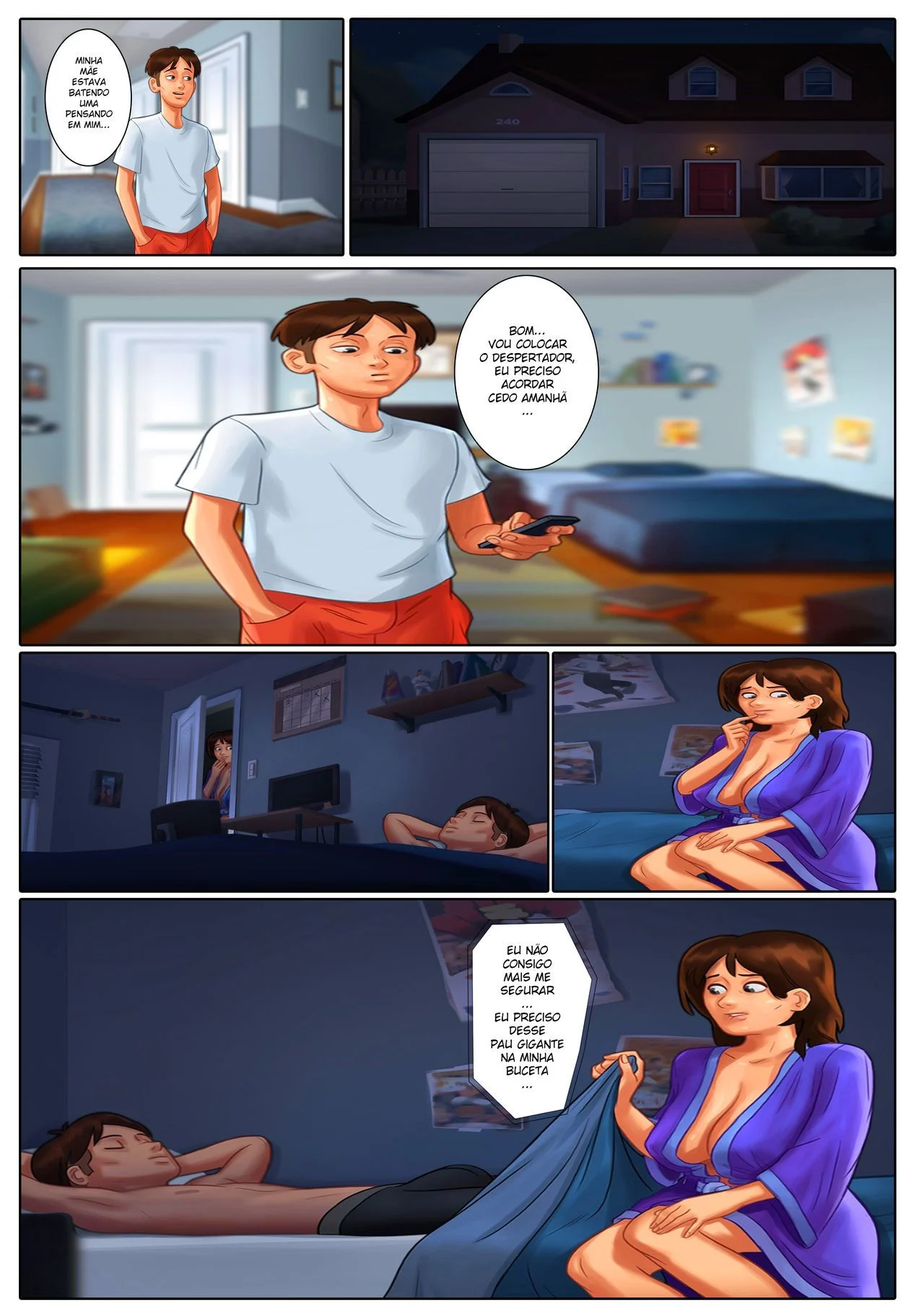 Gostosa Madura Ensina o Filho Dotado a Transar - Hentai Explícito