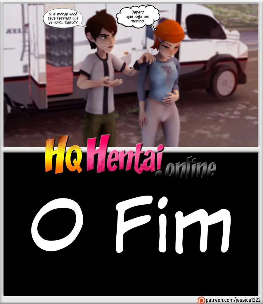 Sexo Explícito da Gwen do Ben 10: Surra de Pica no Banheiro em HQ Pornô