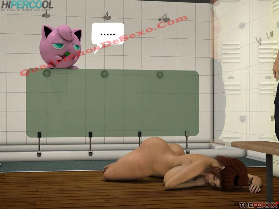 Hentai Pokémon Explícito: Transa Quente no Banheiro em HQ 3D