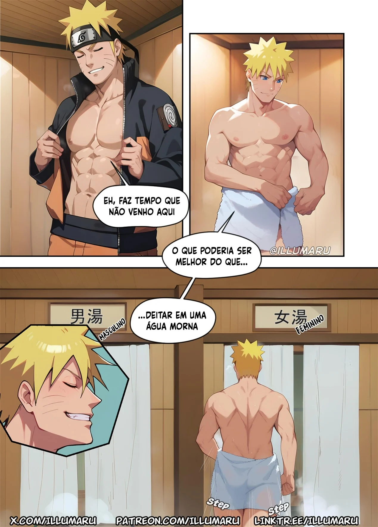 Sexo Explícito nas Fontes Termais: Quadrinhos Eróticos de Naruto Quente