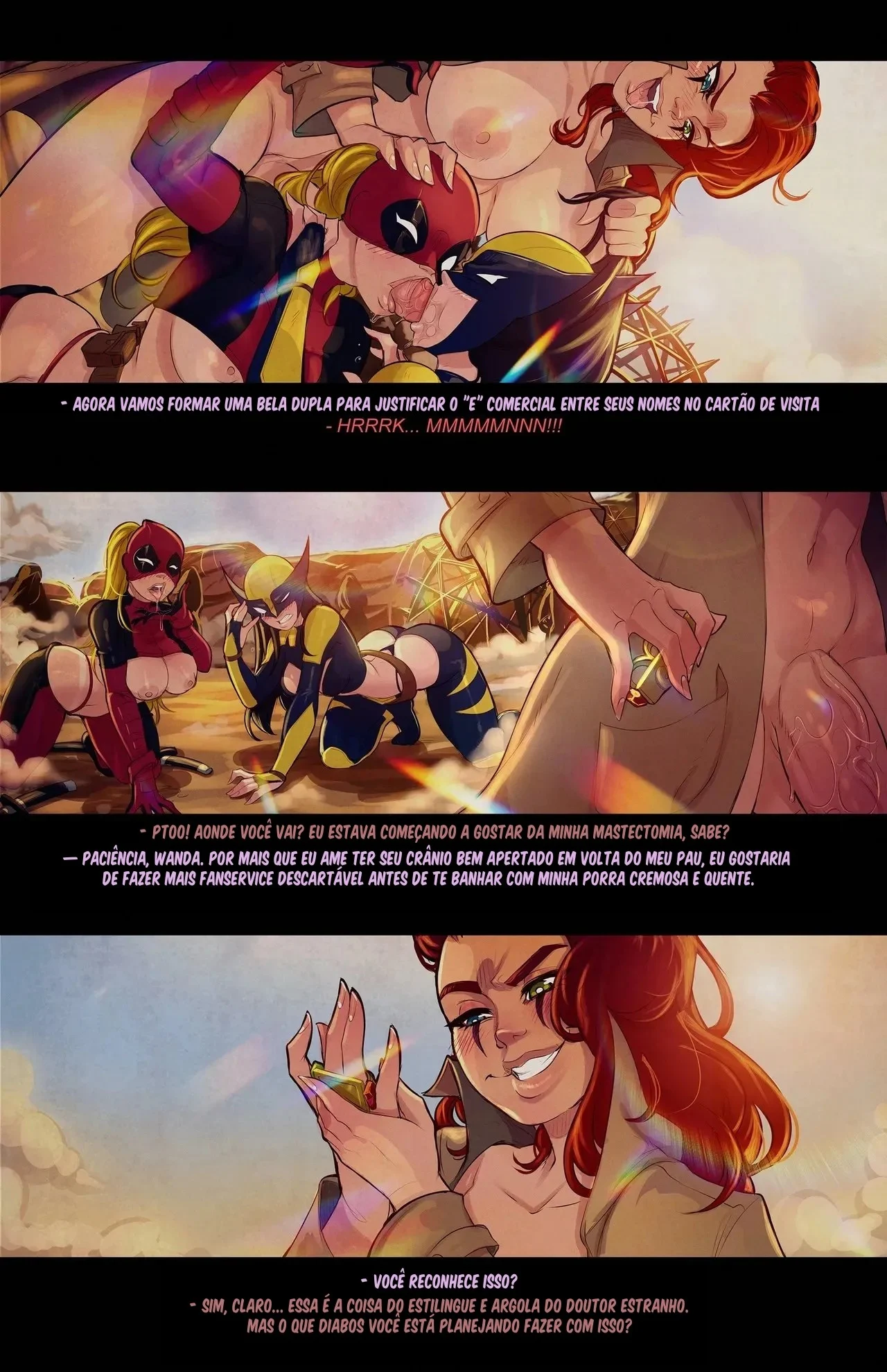 Voyeur de Lady Deadpool e Wolverine: Sexo Explícito nos Quadrinhos