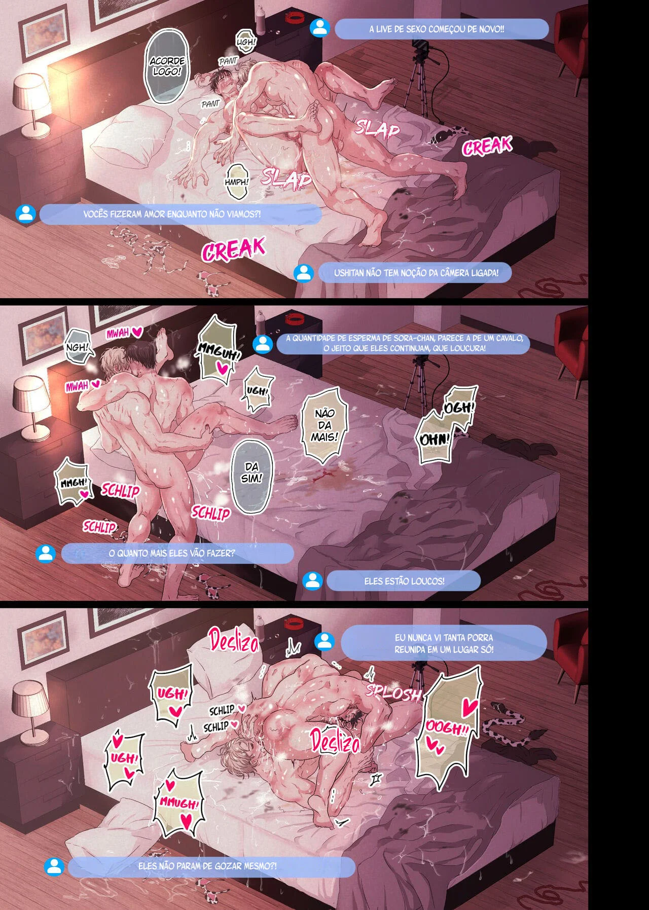 Transmissão Íntima: Dois Streamers Famosos em Cena Quente de Yaoi ao Vivo Transmissão Íntima: Dois Streamers Famosos em Cena Quente de Yaoi ao Vivo