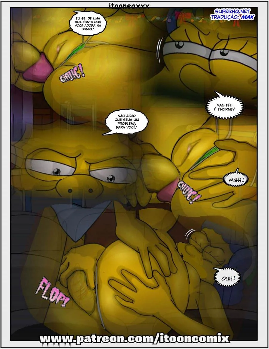 Sexo Quente no Natal com Família Simpson - HQ Explícita e Proibida
