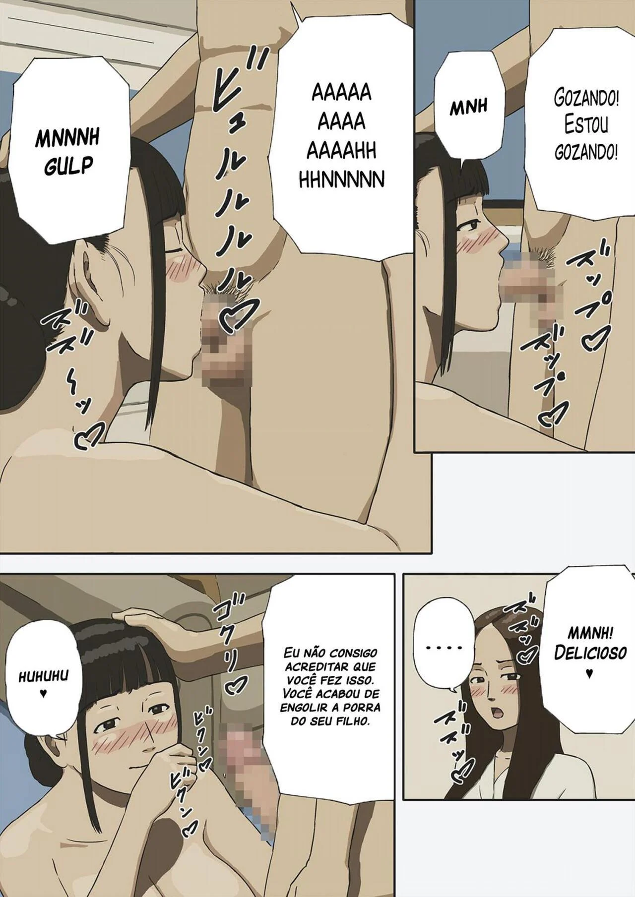 Sua Mãe Gemendo de Prazer: Esposa Compartilhada no Quarto ao Lado - Hentai Incesto Explicito