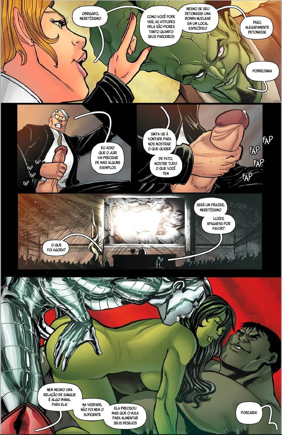 Quadrinhos Eróticos: She-Hulk e os Heróis em Aventuras Sensuais Explícitas