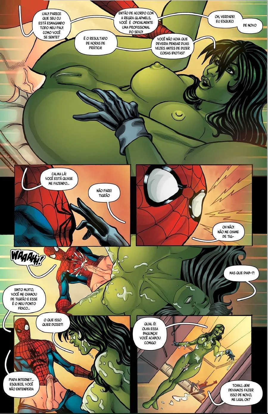 Quadrinhos Eróticos: She-Hulk e os Heróis em Aventuras Sensuais Explícitas