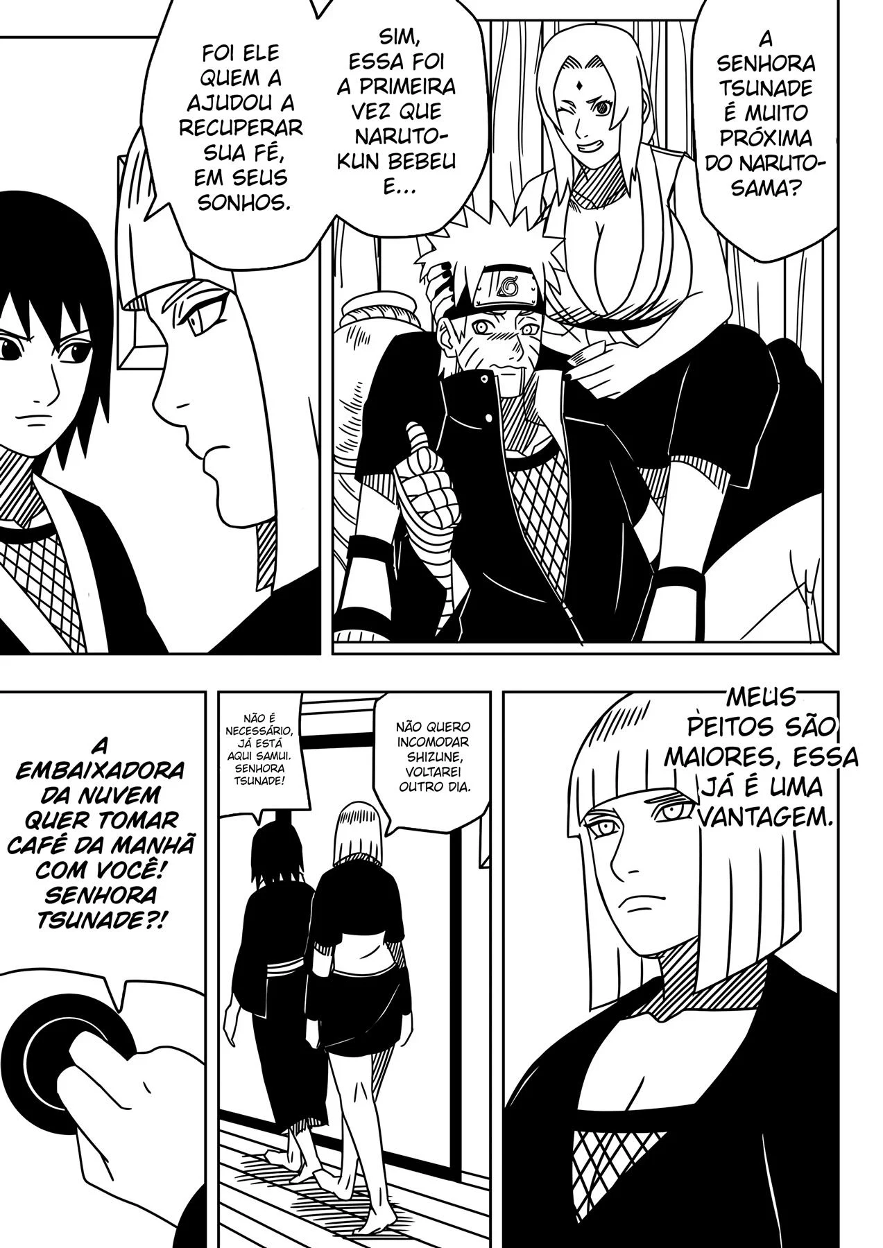 Famosa Ninja da Aldeia da Folha Grudada no Pênis do Naruto - Hentai Explícito Shizune Fode o Hokage