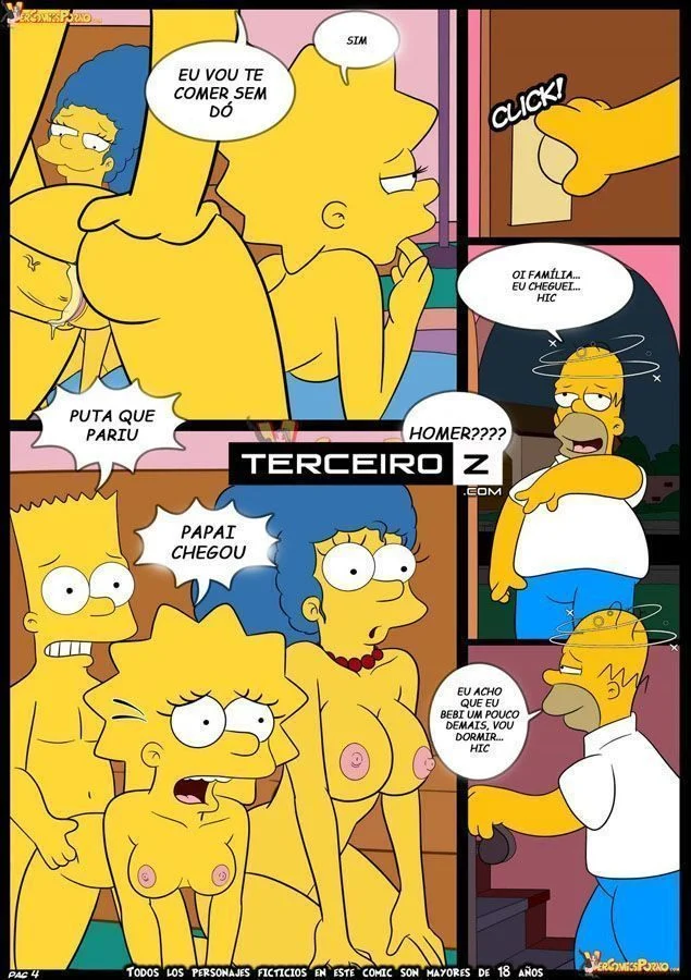 Família Simpson Suruba: Tesão Explícito em Quadrinhos Proibidos