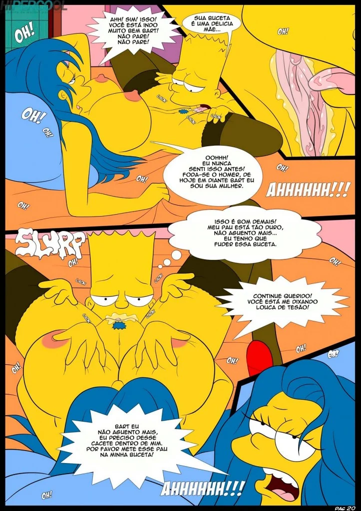 Simpsons Tabu: Mamada Explícita da Marge em HQ Erótica de Incesto