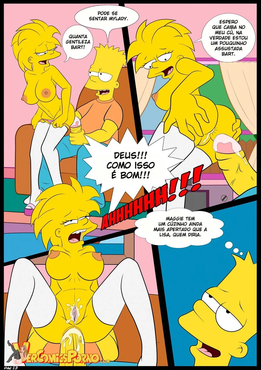 Simpsons: A Suruba Explícita de Lisa em Quadrinhos Proibidos Simpsons: A Suruba Explícita de Lisa em Quadrinhos Proibidos