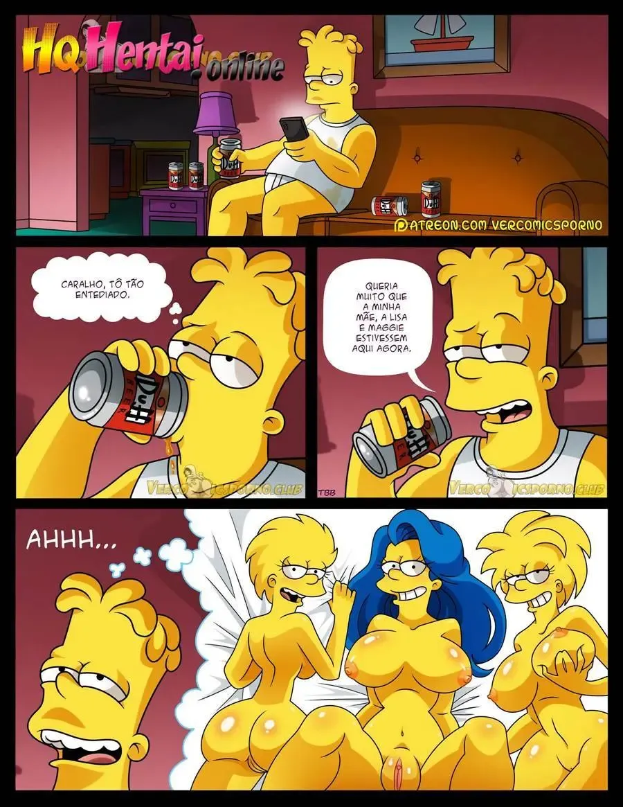 Bart Fode a Ex da Família em HQ Pornô Explícita dos Simpsons