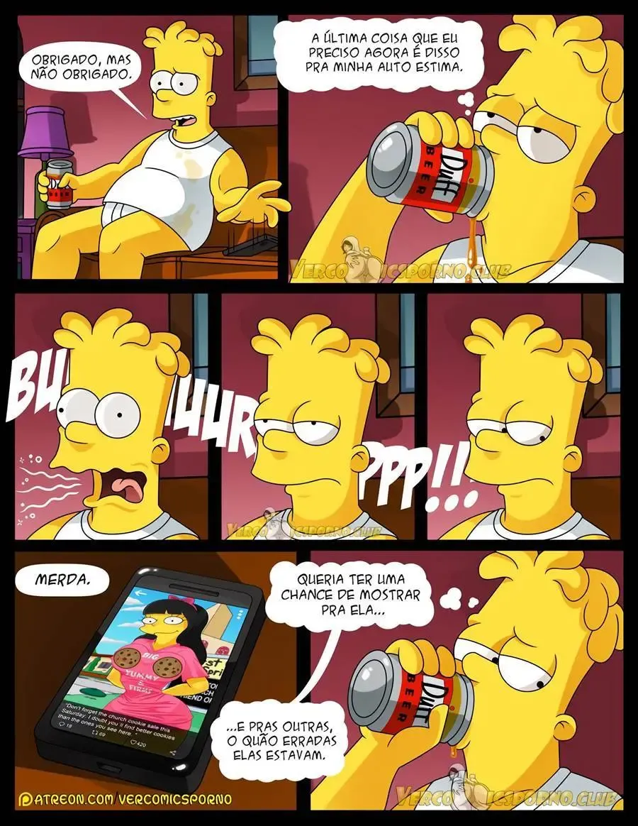 Bart Fode a Ex da Família em HQ Pornô Explícita dos Simpsons