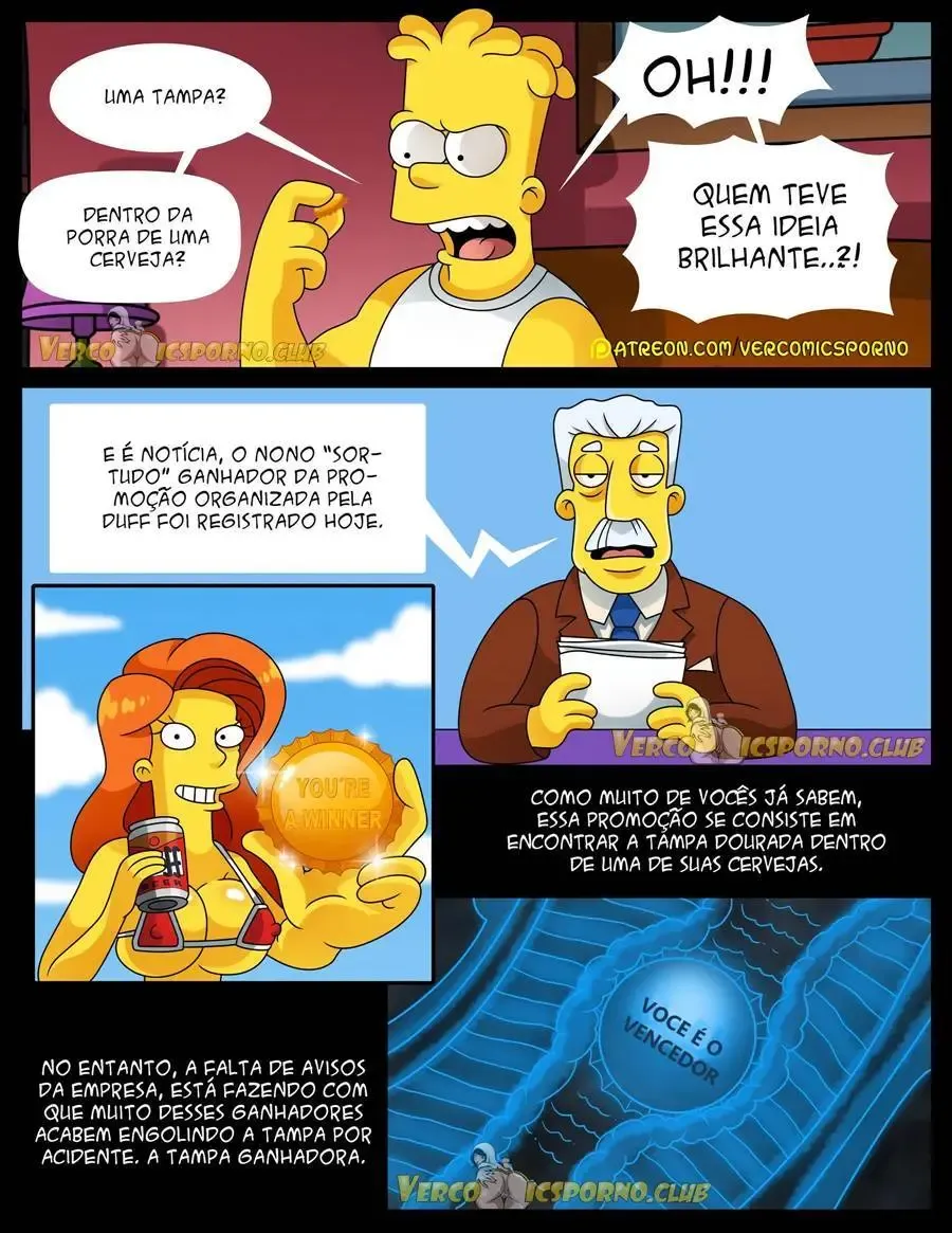 Bart Fode a Ex da Família em HQ Pornô Explícita dos Simpsons