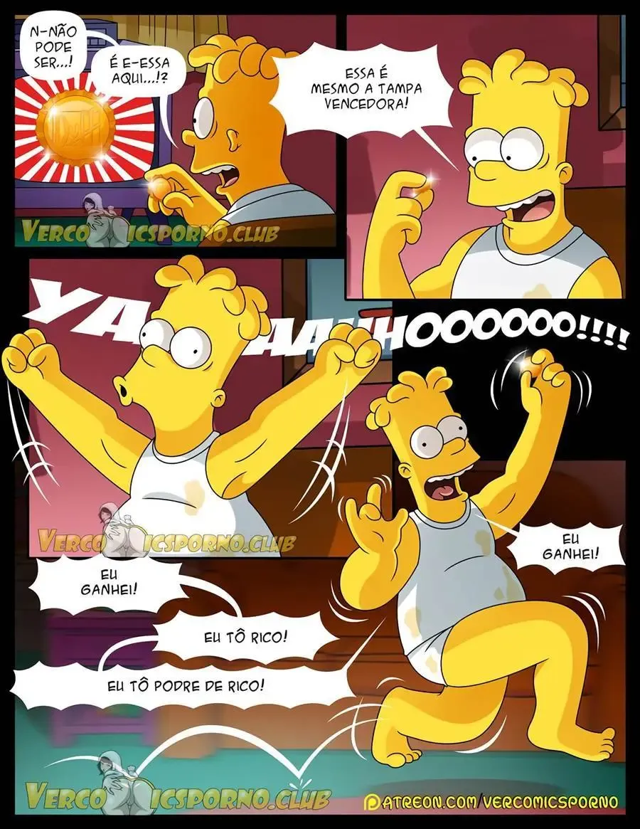 Bart Fode a Ex da Família em HQ Pornô Explícita dos Simpsons
