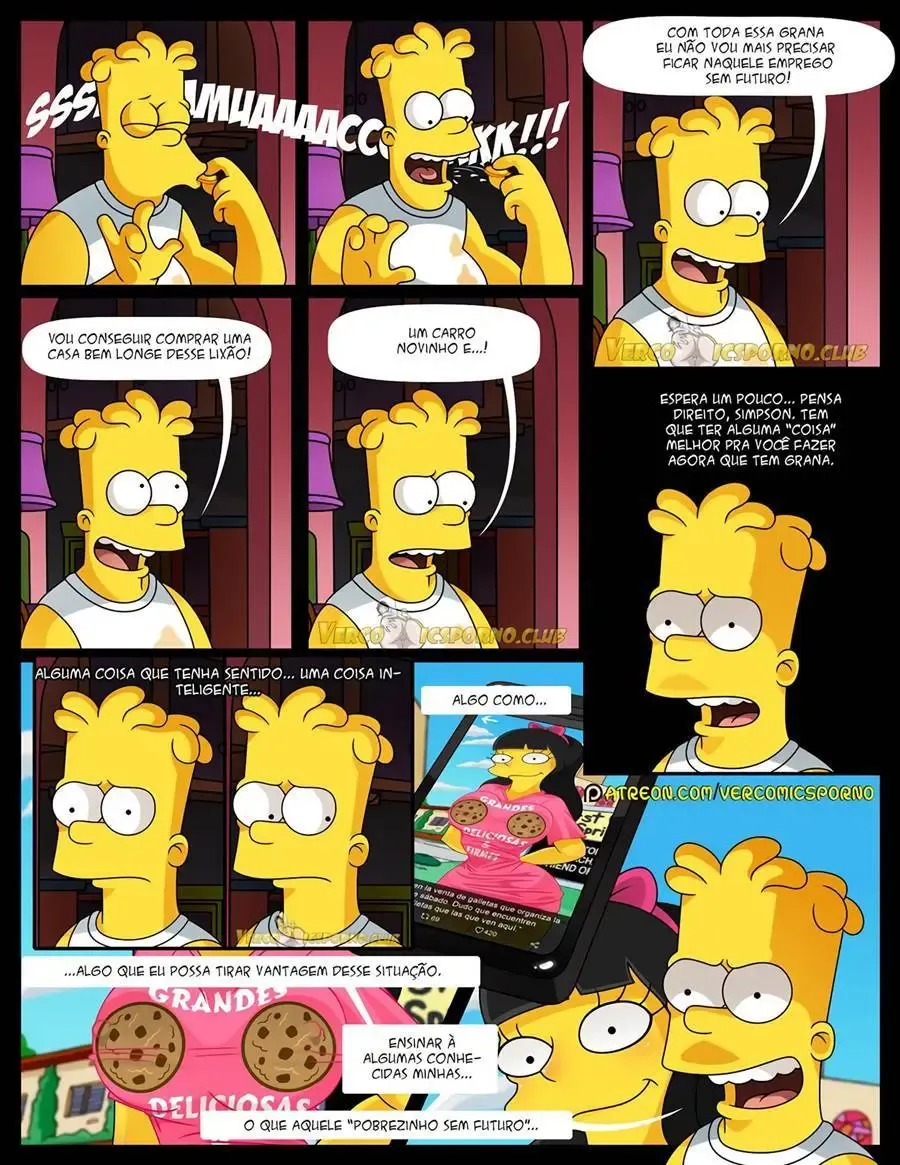 Bart Fode a Ex da Família em HQ Pornô Explícita dos Simpsons