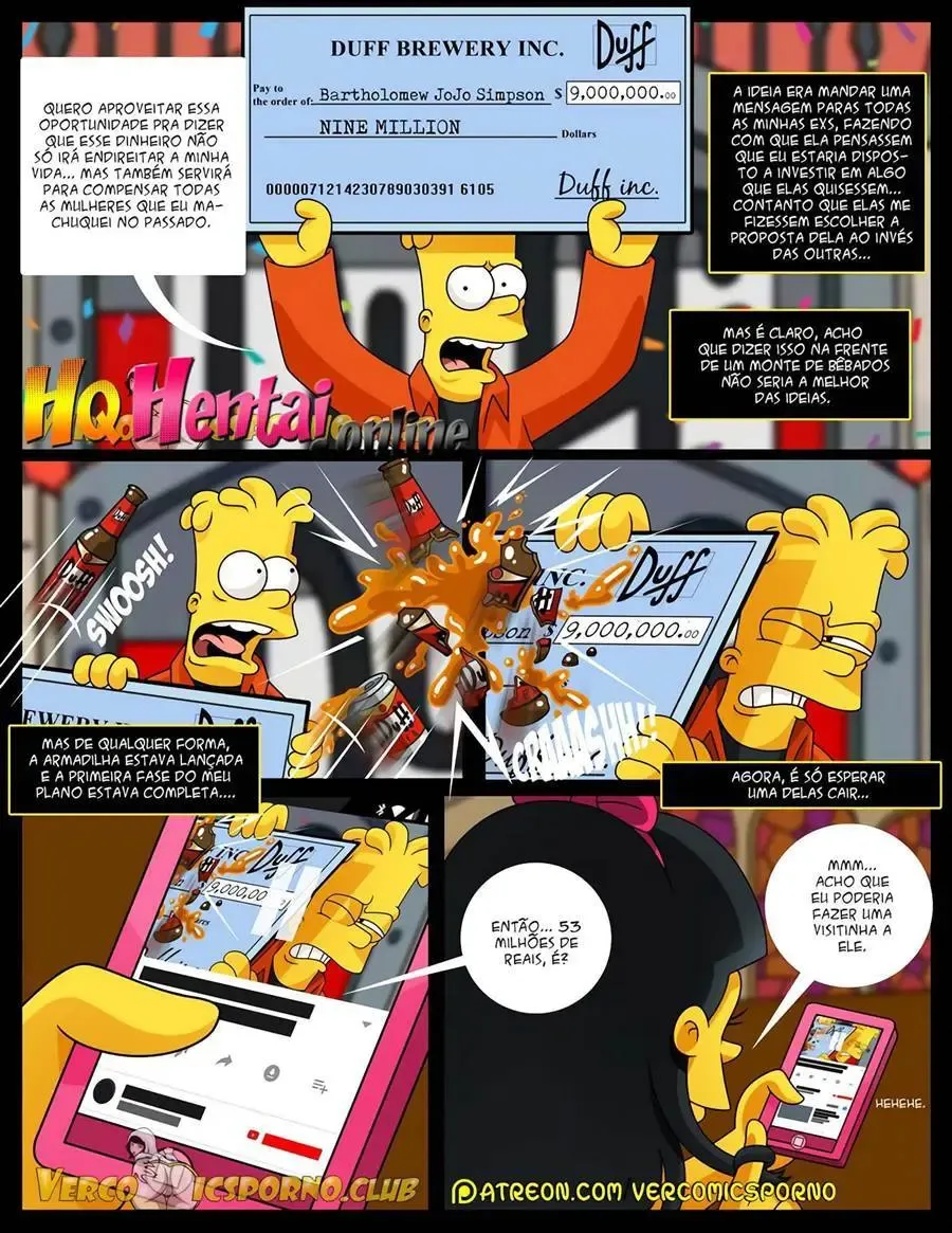 Bart Fode a Ex da Família em HQ Pornô Explícita dos Simpsons