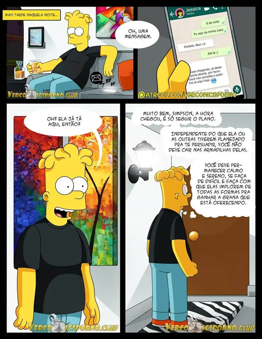 Bart Fode a Ex da Família em HQ Pornô Explícita dos Simpsons