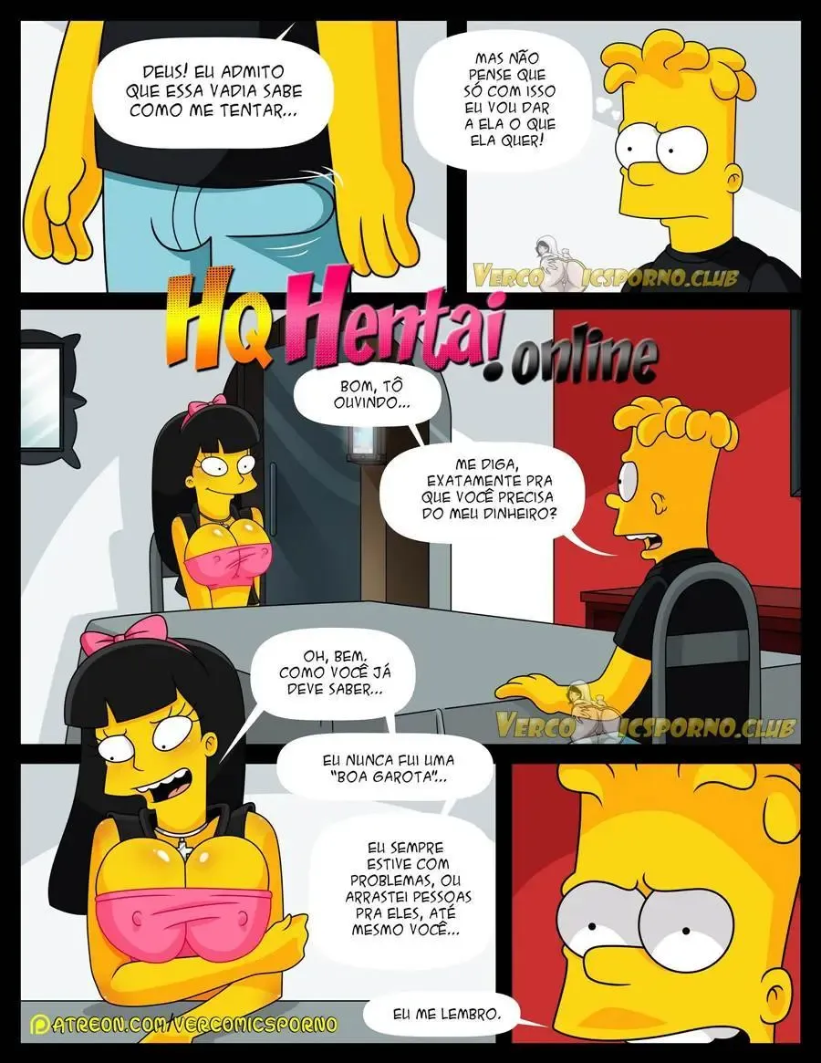 Bart Fode a Ex da Família em HQ Pornô Explícita dos Simpsons