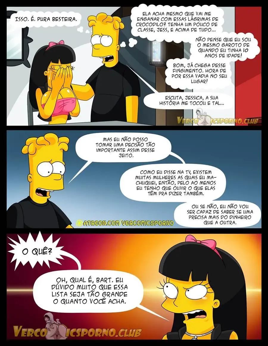 Bart Fode a Ex da Família em HQ Pornô Explícita dos Simpsons