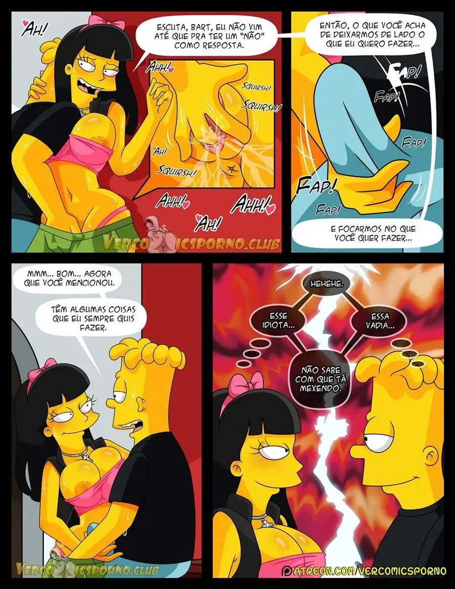 Bart Fode a Ex da Família em HQ Pornô Explícita dos Simpsons