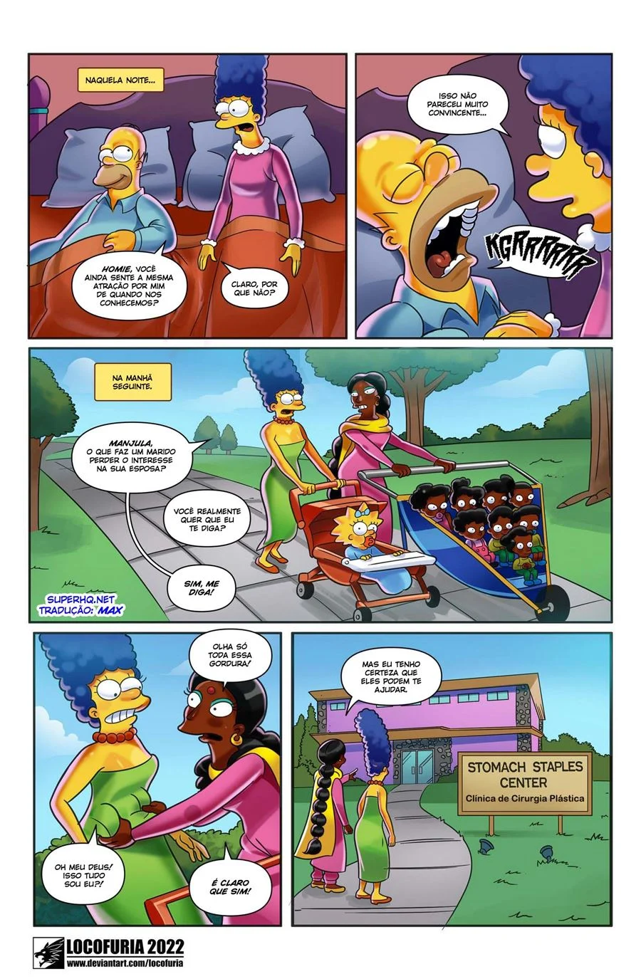 Simpsons: Quadrinhos Eróticos com Peitudas da Família em Ação