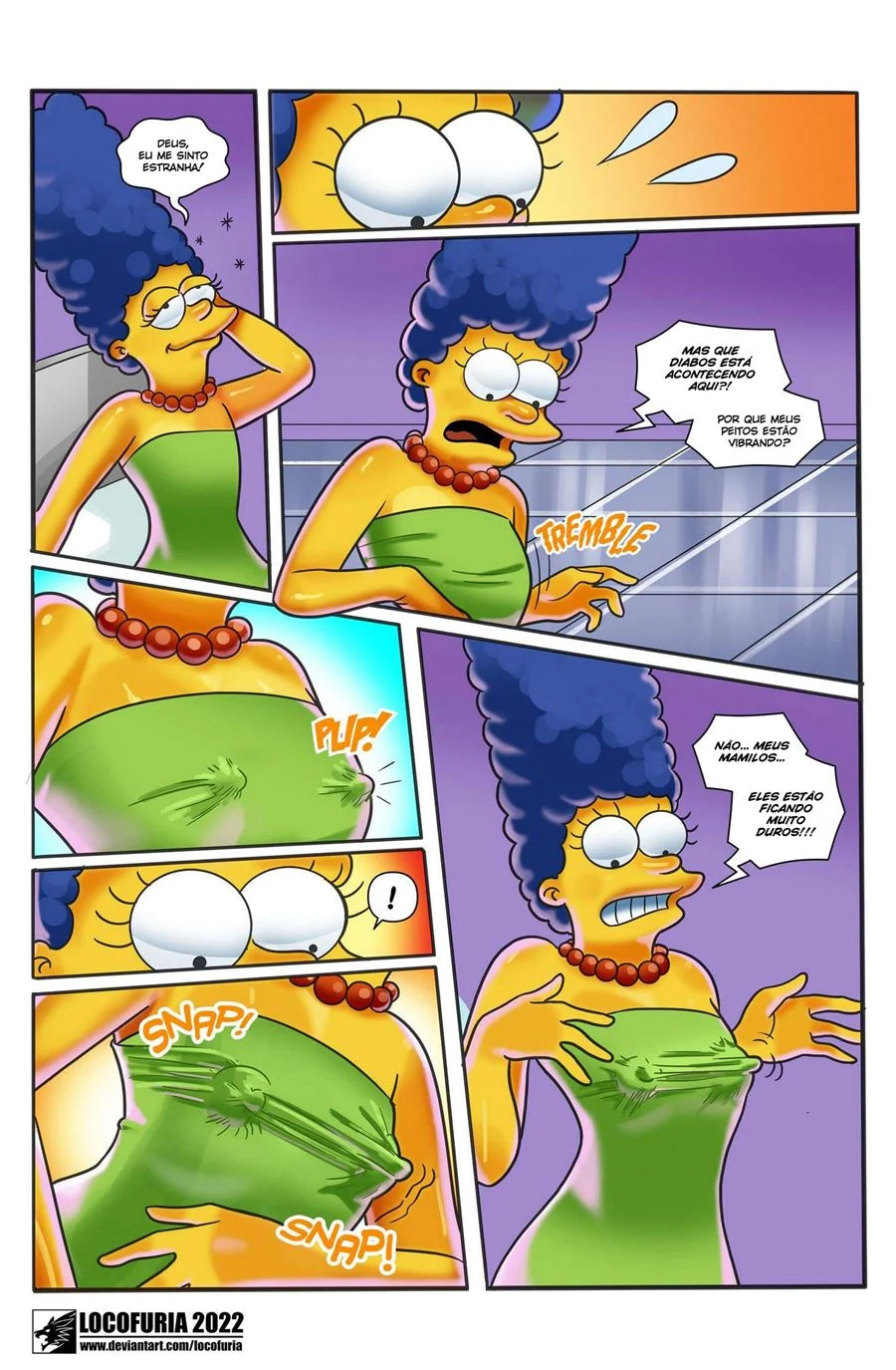 Simpsons: Quadrinhos Eróticos com Peitudas da Família em Ação