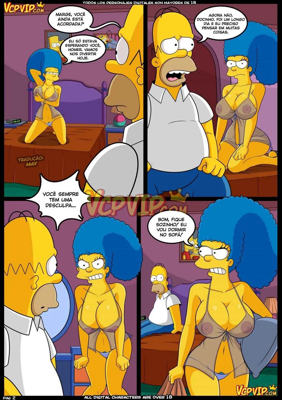Quadrinhos Picantes da Família Simpsons: Cenas Explícitas com a Marge