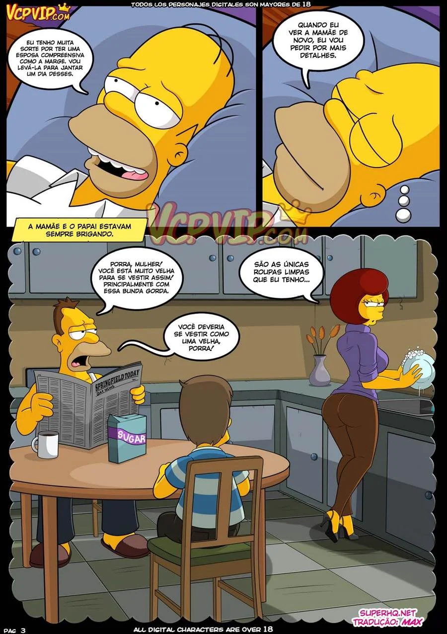 Quadrinhos Picantes da Família Simpsons: Cenas Explícitas com a Marge