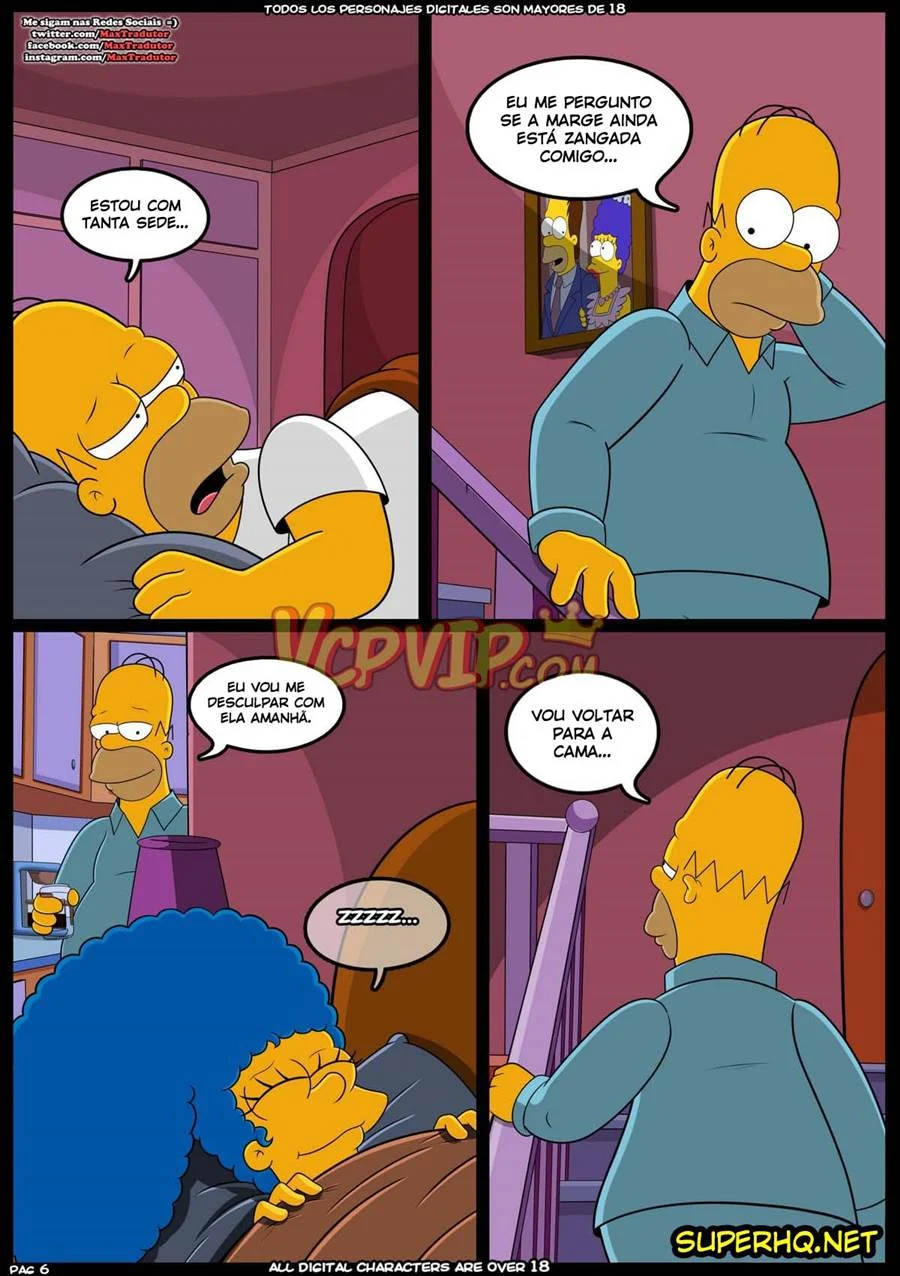 Quadrinhos Picantes da Família Simpsons: Cenas Explícitas com a Marge