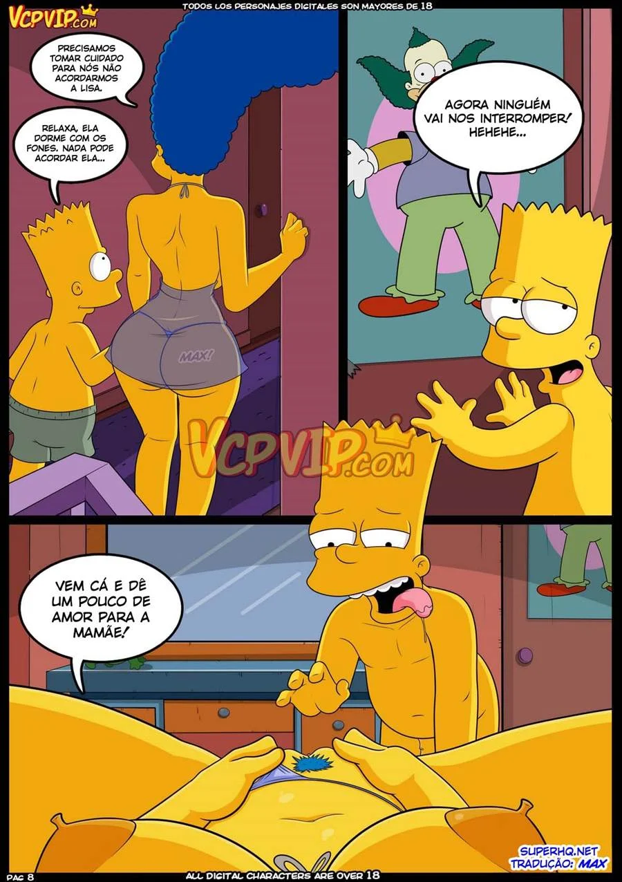 Quadrinhos Picantes da Família Simpsons: Cenas Explícitas com a Marge
