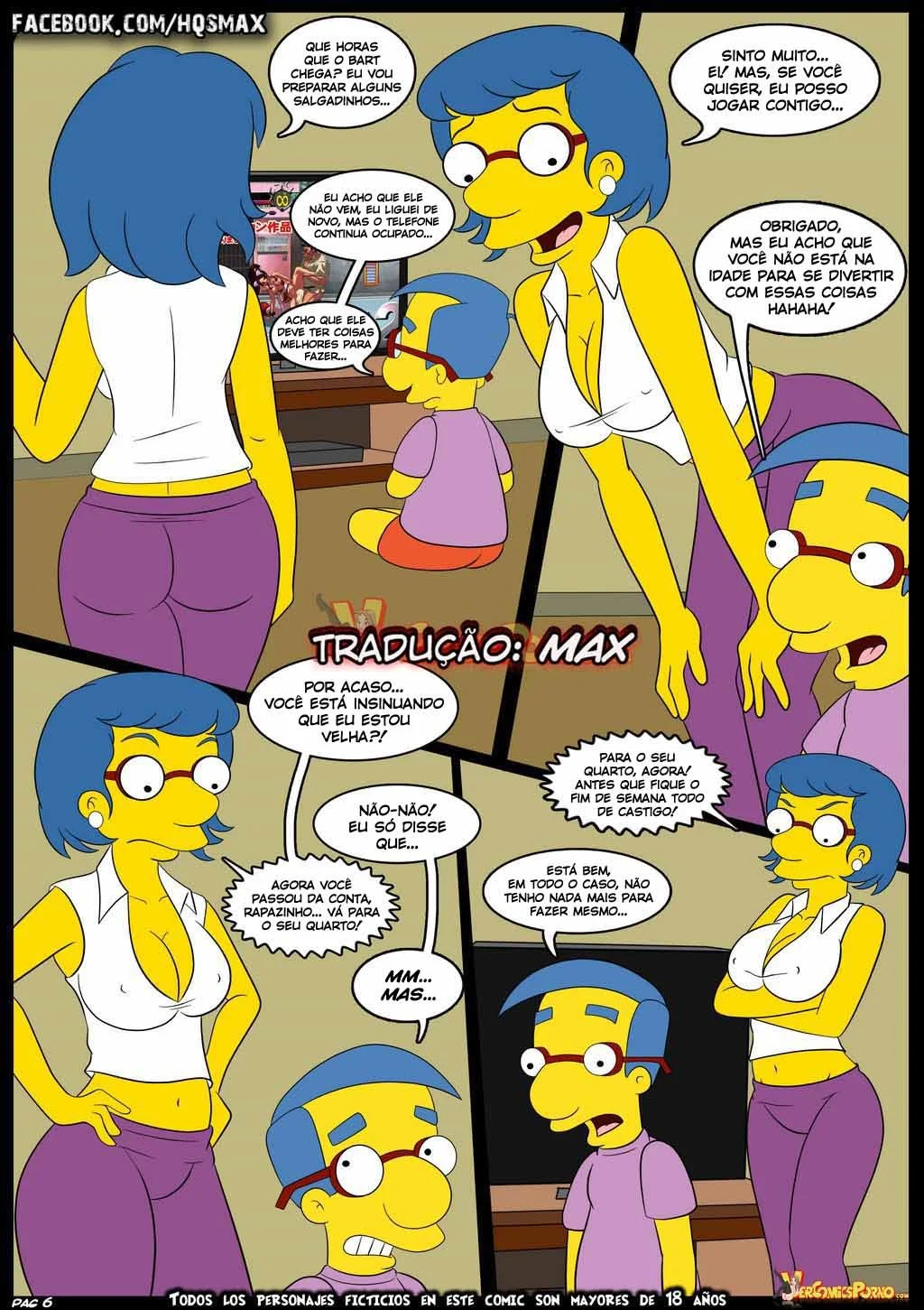 Os Simpsons na Cama: HQ Erótica Proibida com Cenas Quentes de Putaria Explícita