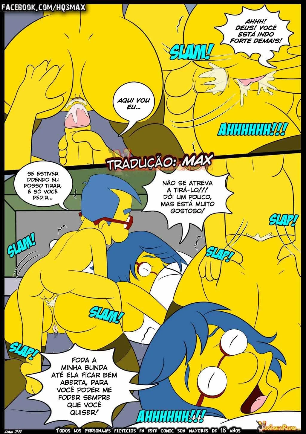 Os Simpsons na Cama: HQ Erótica Proibida com Cenas Quentes de Putaria Explícita