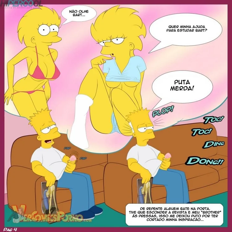 Sedutor Incesto: Bart e Lisa Explorando Desejos Proibidos nos Simpsons