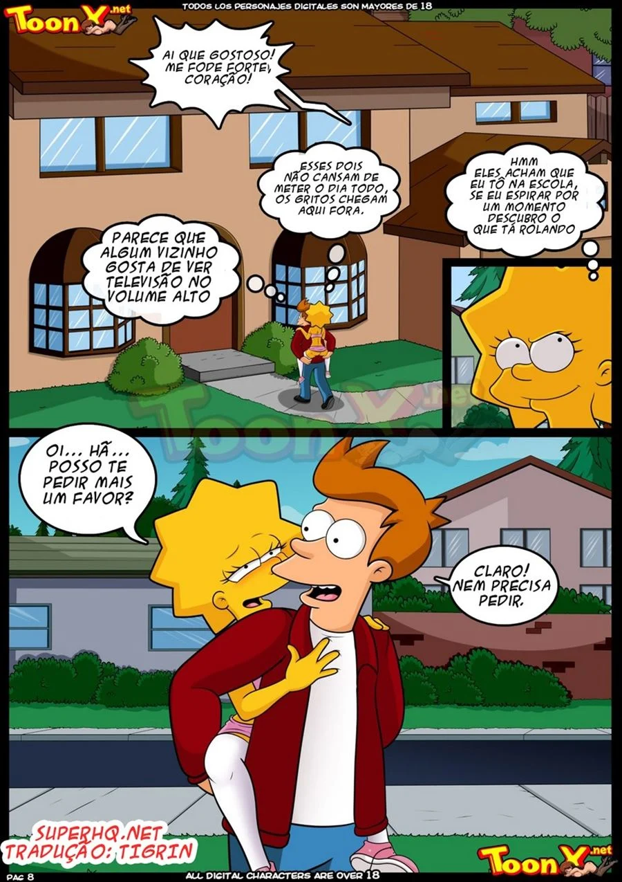 Quadrinhos Eróticos com As Simpsorama - Futuro Pecaminoso 3