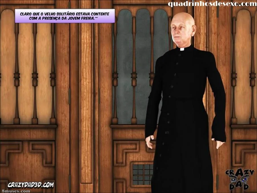 Irmã Santinha de Saias Curtas: HQ 3D Explícita de Sacrilégio Carnal