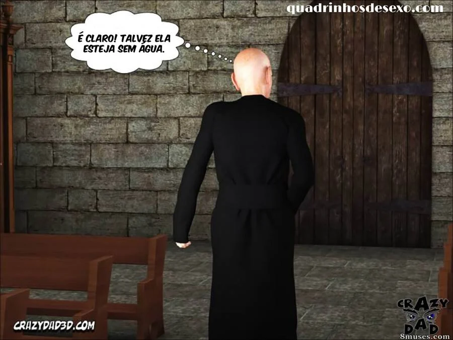 Irmã Santinha de Saias Curtas: HQ 3D Explícita de Sacrilégio Carnal
