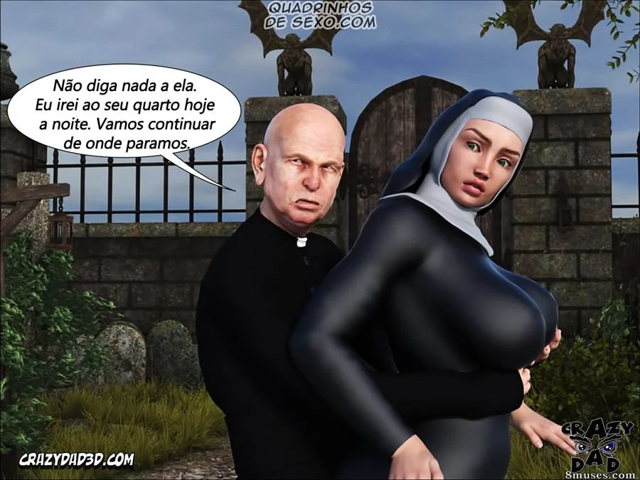 O Pecado Carnal da Irmã Grace: Hentai 3D Explícito em HQ