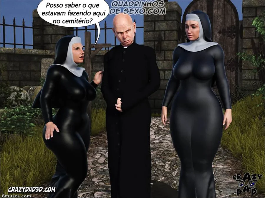 O Pecado Carnal da Irmã Grace: Hentai 3D Explícito em HQ