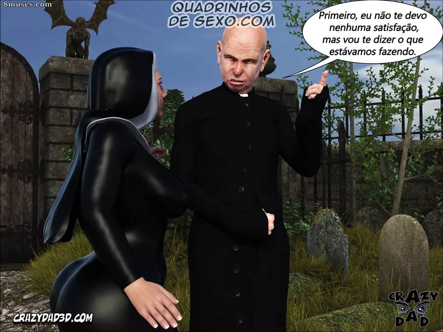 O Pecado Carnal da Irmã Grace: Hentai 3D Explícito em HQ